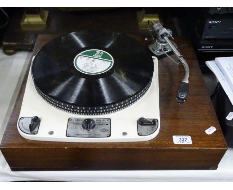 A Garrard 1960s model 301 turntable.