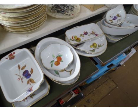 Royal Worcester "Evesham" pattern serving dishes, etc.
