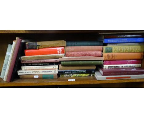 Shelf of various Reference books including in German.