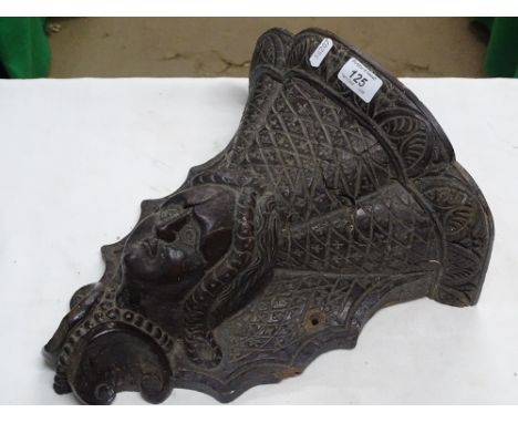 19th century carved hardwood clock bracket.