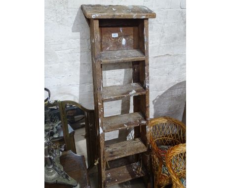 Vintage pine step ladder.