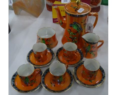 Carltonware lustre coffee set.