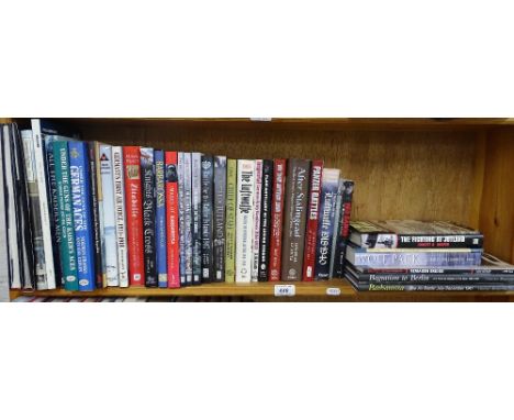 Shelf of books, battles and other military interest.