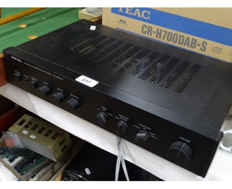 A Rotel stereo integrated amplifier.