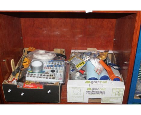 A QUANTITY OF ASSORTED TOOLS ETC