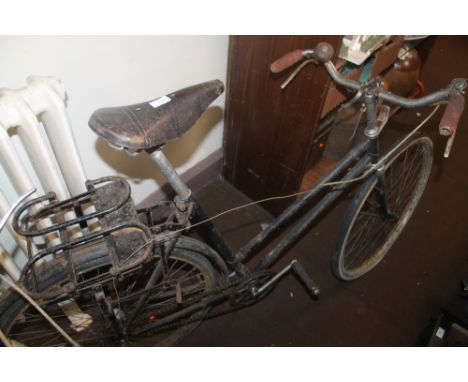 A VINTAGE HERCULES CYCLE, with a vintage Lycett Lavenir saddle