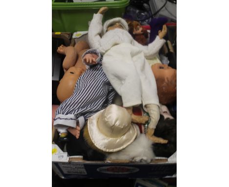 A COLLECTION OF VINTAGE DOLLS, to include two Furbys