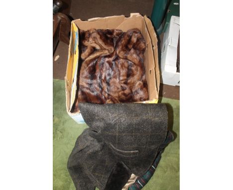 A VINTAGE FUR COAT ETC 