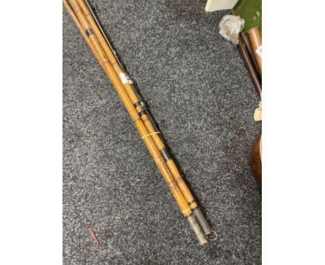 Selection of vintage part fishing rods etc 
