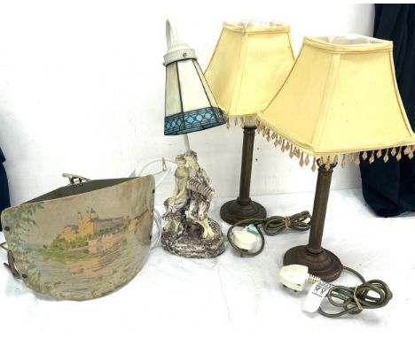 Selection of vintage and retro lamps tallest measures 17 inches tall 