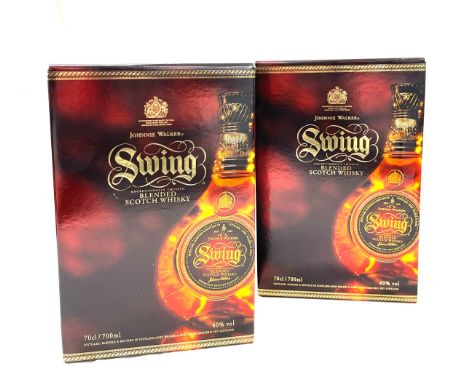 2 New in box Johnnie Walker Swing Blended Scotch Whisky 75 cl 