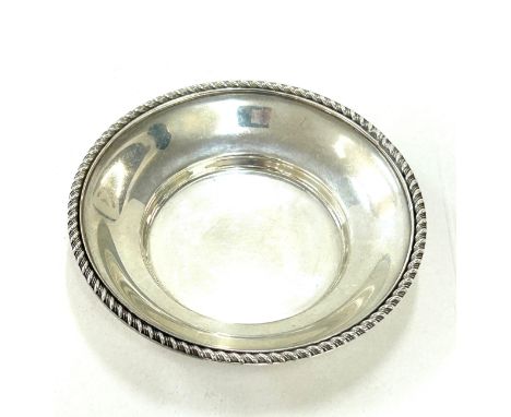 Vintage sterling silver pin dish by Asprey of London Birmingham hallmarks for 1928, approximate weight 36g 