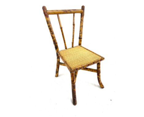 Small vintage bamboo childs chair 