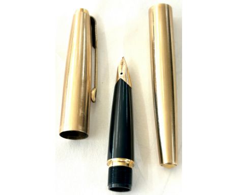 Vintage Parker 585 fountain pen, 14ct nib, complete with original cap, clip intact 