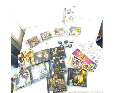 Selection of console games includes Nintendo ds, Play station 1 and wii games includes Pawley pets, Tume rador, carnival etc 