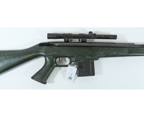 German Sig Hammerli Model 420 FN style .177 air rifle No.3867, screw tap loading side leaver action with Wischo 4x15 telescop