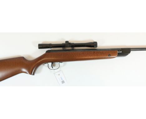 Diana Model 24 .22 air rifle No.03013133, break barrel action with Nikko Stirling telescopic sight 96cm overall   Condition R