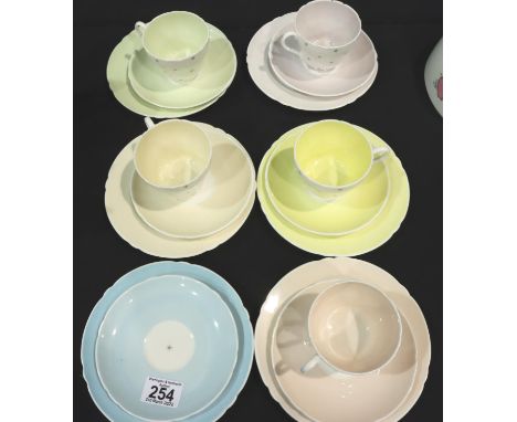 Seventeen piece Shelley part tea service in the Pole Star pattern, no cracks, chips or visible restoration. P&amp;P Group 3 (