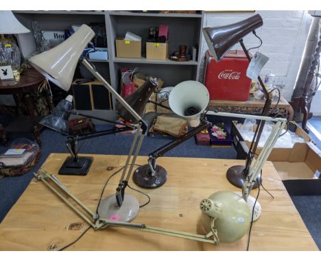 Six vintage anglepoise and anglepoise style lamps to include a model 1227 Herbert Terry table lamp, Location: 