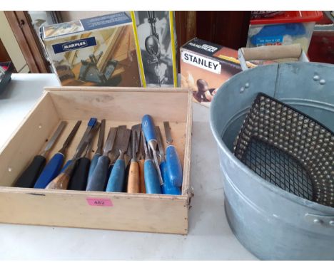 Tools to include a box of chisels, together with other items, Location: 