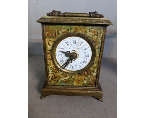 A late 19th century French alarm carriage clock, stamped to the back Grand Prixde Chorogerie 1878, Location: 