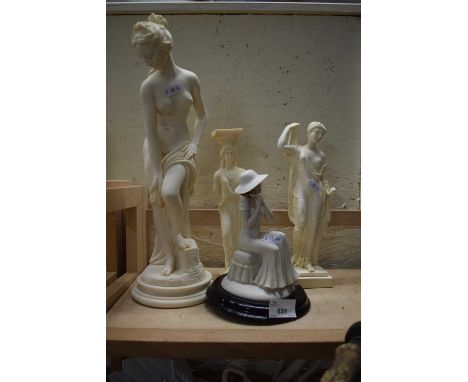 REPRODUCTION RESIN ROMAN STYLE FIGURES AND ONE OTHER