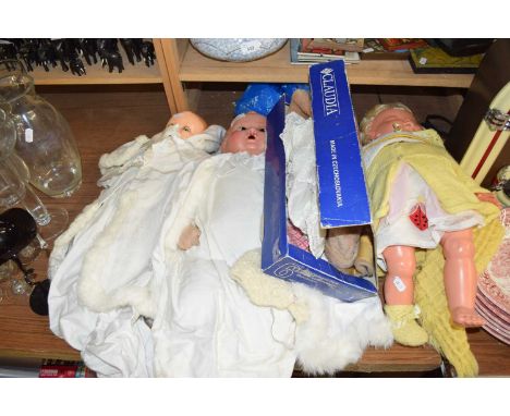 THREE VINTAGE CELLULOID/PLASTIC DOLLS