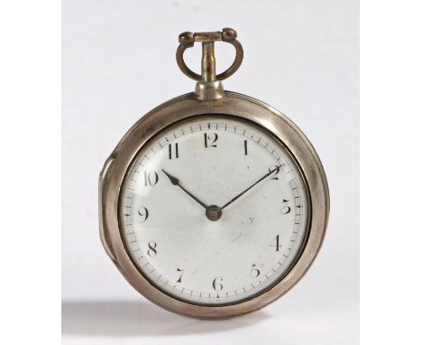George III silver pair cased pocket watch by Robert Westmore of Preston, the inner and outer cases Chester 1800, maker John E