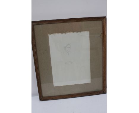 In the manner of David Hockney (British b. 1937) Sketch of a seated man, inscribed en verso 'Michael Clutterbuck', graphite o