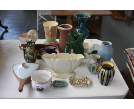 A selection of ceramics and stoneware to include Poole Pottery, Dartmouth Devon, Lovatts Langleyware, Plickta Pottery, Sylvac