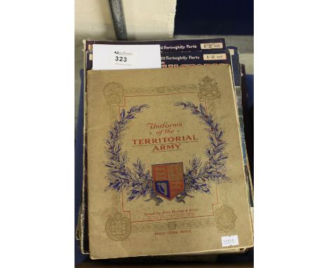 Group of assorted magazines etc to include: 'The Outline of History', part 1 to 23, not complete; 'Uniforms of the Territoria