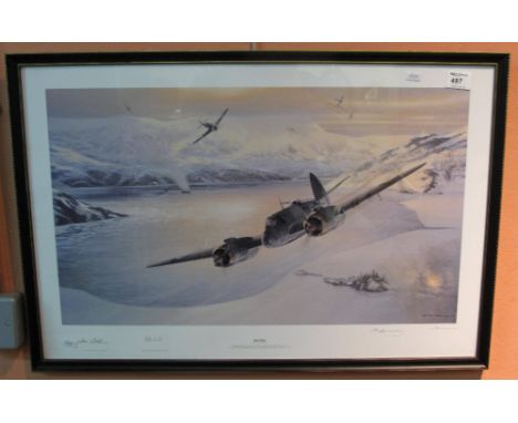 After Mark Postlethwaite, 'Black Friday' an aviation interest limited edition coloured print depicting Bristol Bowfighter in 