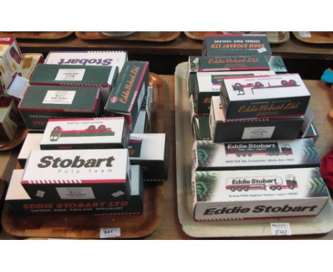 Two trays of Eddie Stobart Limited 1-76 scale die cast metal models (various).  (2 trays)