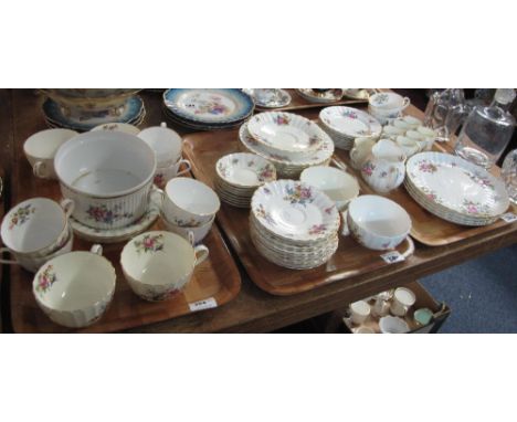 Three trays of Royal Worcester Roanoke fine bone china items to include coffee cans, saucers, tea cups and saucers, plates, m