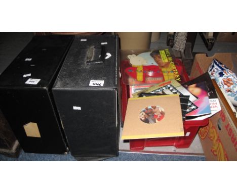 Two cases of LP's and a box of RPM 45's to include Billy Ocean, various Paul McCartney LP's, Survivor Eye of the tiger, Tight