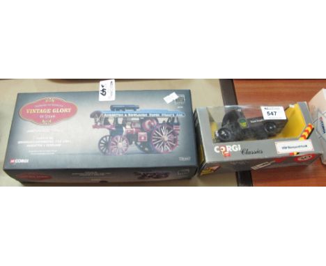 Corgi vintage glory of steam Fowler BG showman's locomotive (The Lion) Anderton and Rowland 1-50 scale in original box togeth