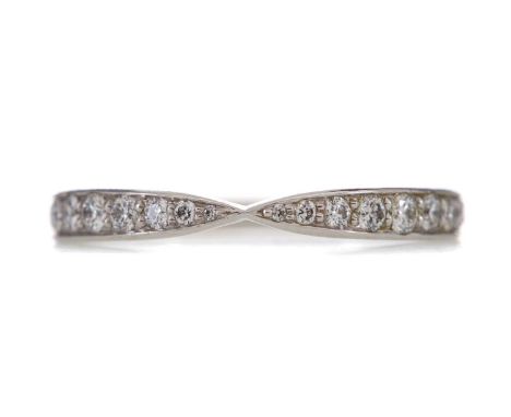 TIFFANY &amp; CO 'HARMONY' DIAMOND WEDDING BAND,set with round brilliant cut diamonds totalling approximately 0.20 carats, si