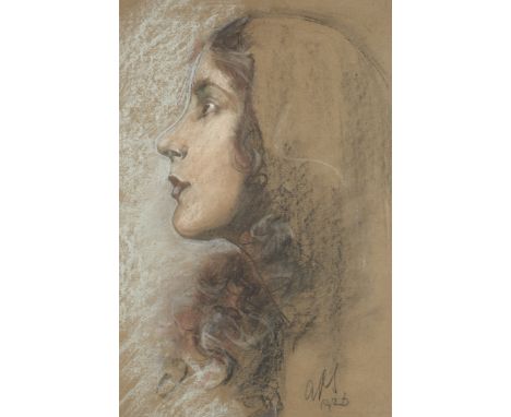 Austin Osman Spare (British, 1886-1956)Portrait of Ada Millicent Pain signed with initials and dated 'A.O.S/1926' (lower righ