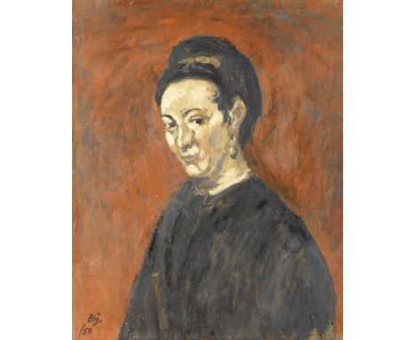 Duncan Grant (British, 1885-1978)Portrait of a Woman, after Rembrandt signed with initials and dated 'D.G./56' (lower left)oi