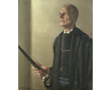 Patrick Hennessy (Irish, 1915-1980)Portrait of George Skeates, Verger signed 'Hennessy' (lower left)oil on canvas61 x 50.5cm 