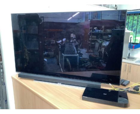 54" Samsung UHD flat screen TV - Samsung DVD/Blue ray player, Samsung sound bar with remote speaker (Complete with remote con