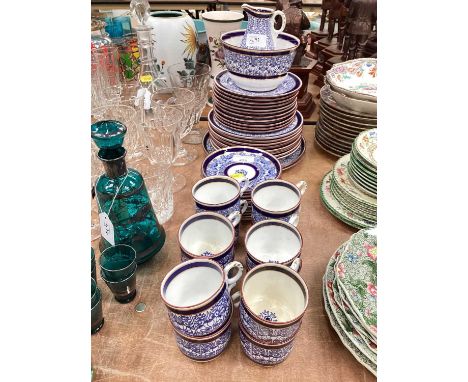 Extensive Royal Worcester blue and white teaset