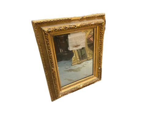 Gilt easel mirror, converted from a picture frame, total size 60 x 50cm