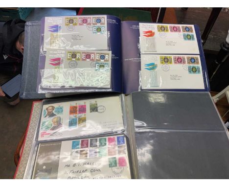 Several folders of first day covers and stamps