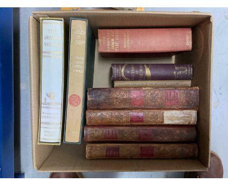 Four boxes of mixed books, including Folio Society, Heron Books collection, History of the Rod (Cooper), etc