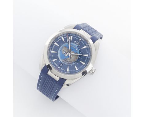 Omega Seamaster&nbsp;Aqua Terra 150m Master Chronometer GMT 43mm with box and papers. The watch in a steel case with exhibito