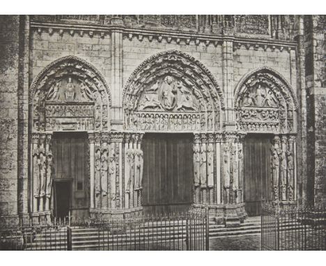 Edouard Baldus (French, 1813-1889). Architectural heliogravure photograph,&nbsp;an early form of photogravure, depicting the 