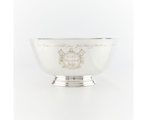 Shreve, Crump, &amp; Low, United States. Sterling silver Paul Revere reproduction No. 45. Wilkes &amp; Liberty bowl. With mak