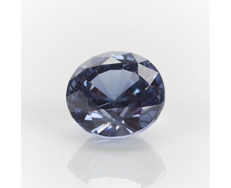 One 1.15 carat round cut spinel of blue/purple color.Diameter: 6.08 mm x depth: 4.32 mm. Gross weight: 1.15 ct.Condition:Very