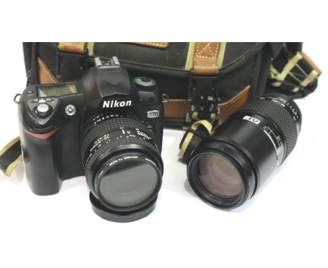 Nikon D70 camera with 35-80mm 4-5 6D AF lens, Tonka 70-210 and camera bag, lenses clean, working at Lotting. P&amp;P Group 2 